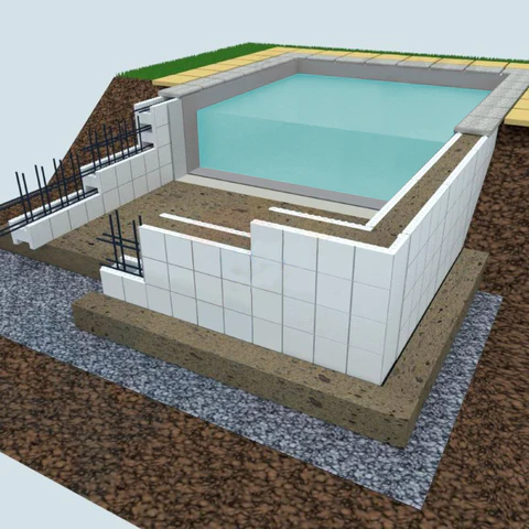 Piscina Interrata Rettangolare in Casseri